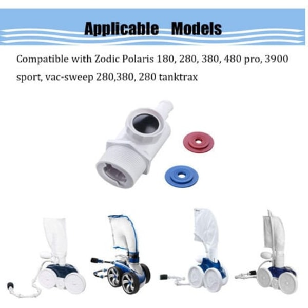 TS-Polaris Zodiac 180 280 380 Häntäliitin Polaris-imurin letkuliitin, yhteensopiva Polaris 180 2 -pohjanpuhdistusrobotin kanssa