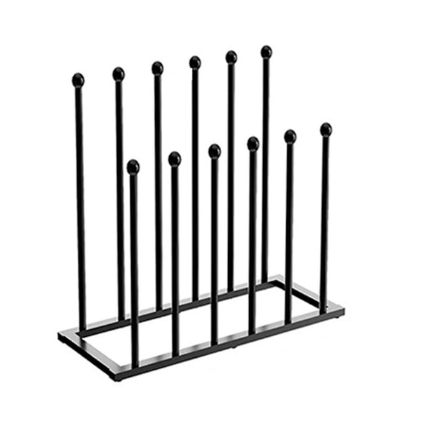 TS-40.6 X 25cm Metal Støvle Opbevaringsstativ Fritstående Opbevaringsstativ, Plads til 4/6 Par, Sort