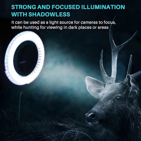 144 LED Miniscope Ring Light Ring Light 0 - 100% Justerbar Lampe Til Miniscope Ring Light