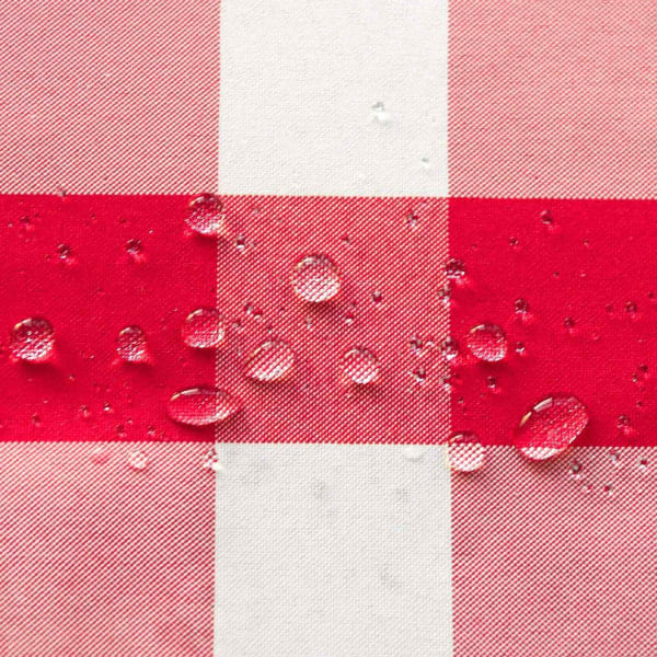 Punainen ja valkoinen ruudullinen kangassuorakulmio - tahraa hylkivä - Täydellinen