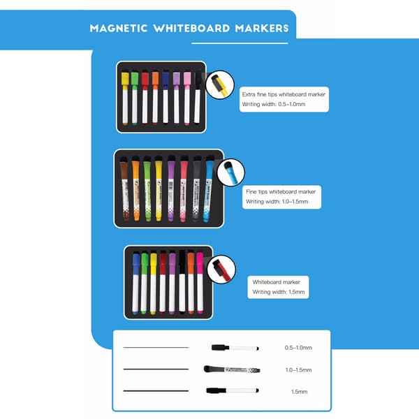 Omskrivbar magnetisk whiteboard kylskåpskalender anslagstavla månadsplanerare