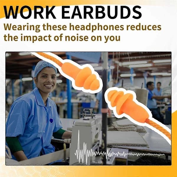 Ørepropper Bluetooth Headset Støyreduserende Hodetelefoner for Arbeid Hørselvern Fabrikk Bygging