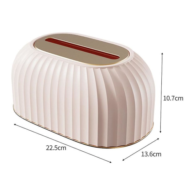 Nordic Striped Tissue Box-hållare Högkvalitativ toalettpapperslåda Bord Servetthållare Bil Tissue Paper Dispenser Heminredning Pink