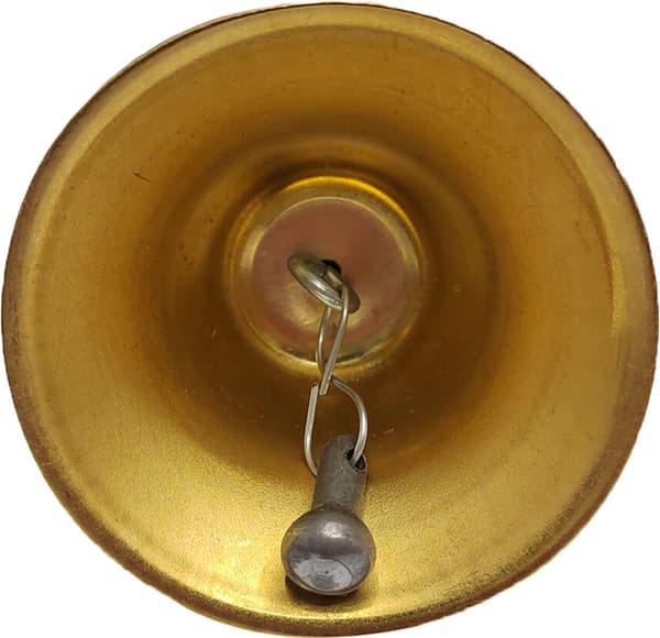 Käsikello, laivakello, puukahva, kuparimessinki, 8cm, 1 kpl