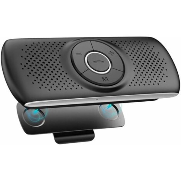 TS-Kit Handsfree för Bil Bluetooth 5.0 Högtalare, Inbyggd Mikrofon med Clip Stöd för GPS, Musik Slot TF-kort Automatisk Återanslutning