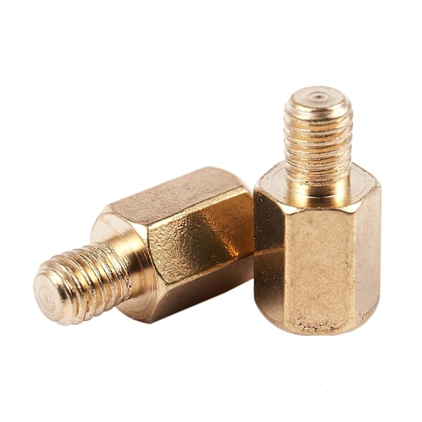 TS-10 stk. PC PCB Hovedkort Messing Avstandsstykke Sekskantet 6+4mm