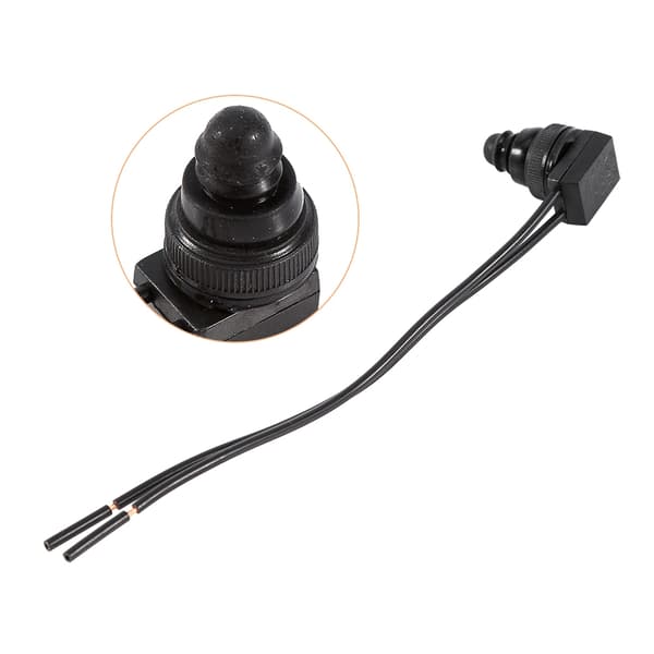 5A 12V Waterproof Push Button On Off Switch with 10cm Wires for Motorcycle Car