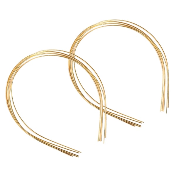 1/2/3/5 10 stk Metal Tyndt Tråd Hårbånd Fleksibelt til DIY Håndværk Guld 1.5mm Gold 1.5mm 1Set