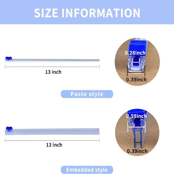 6 stk plastfolie-kuttere selvklebende glidende matomslagskuttere