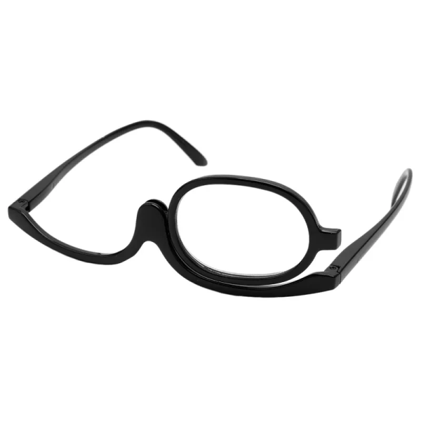 Roterbara kosmetiska läsglasögon för kvinnor tillbehör för kosmetiska kläder 100 Degree Black