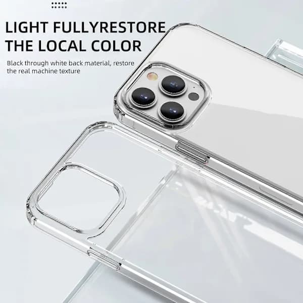 Til iPhone 13 Pro iPAKY Transparent Stødsikkert TPU + PC Beskyttelsesetui