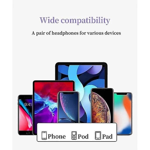 Hifi Stereo Kablede Støyreduserende Hodetelefoner for iPhone 12