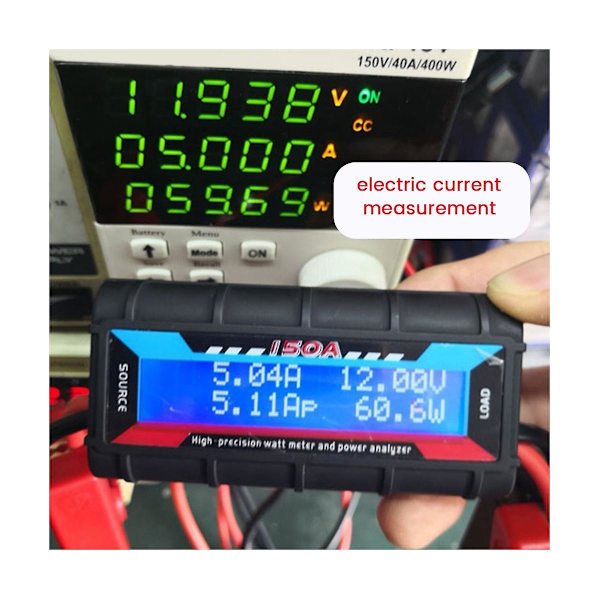 TS-150a Högprecisions Wattmätare Effektanalysator Bakgrundsbelyst LCD Wattmätare 150a Effektmätare Analys Ins