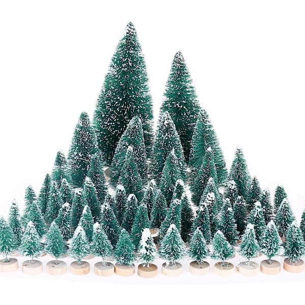 60 st Mini Julgranar Konstgjorda Julgranar Bordsgranar för Julfest Heminredning