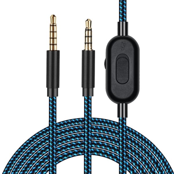 TS-Lydkabel 3,5 mm med lydstyrkekontrol og mute-knap til Logitech Astro A10 / A40 / A30