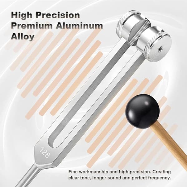 Tuning Fork for Healing - Professional Healing Tuning Forks Set with Frequency Healing Devices - Sound Healing Instruments (128C)