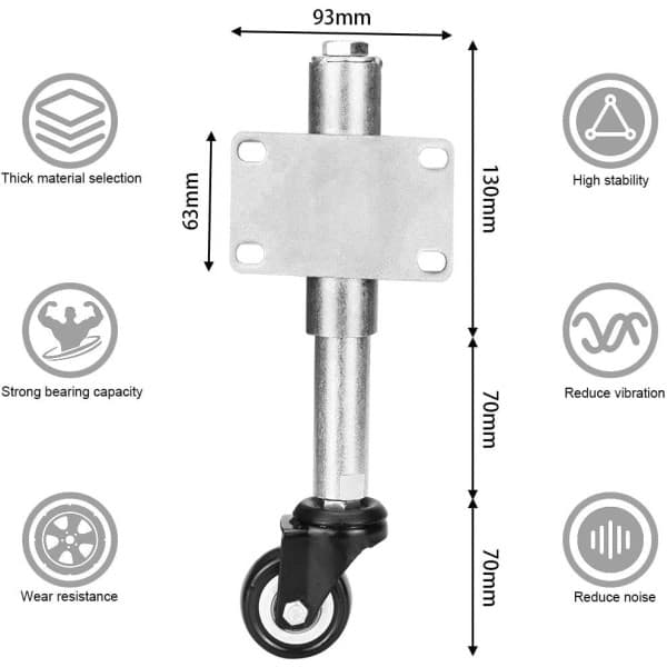 Gate Wheel, Swivel Caster, Gate Stem Wheel, 2 Inch PU Gate Wheel