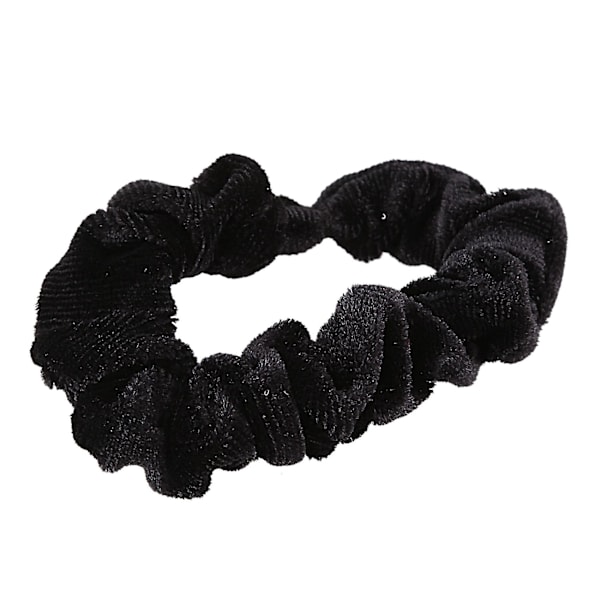 TS-20 Pakke Sort Velour Scrunchie Hårelastikker Hår Elastikker Hårbånd