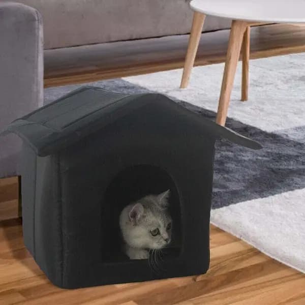 Vattentätt Utomhus Katthus, Inomhus Hundkoja, Vikbart Vattentätt Kattält, Varmt Oxfordtyg för Vintern, M