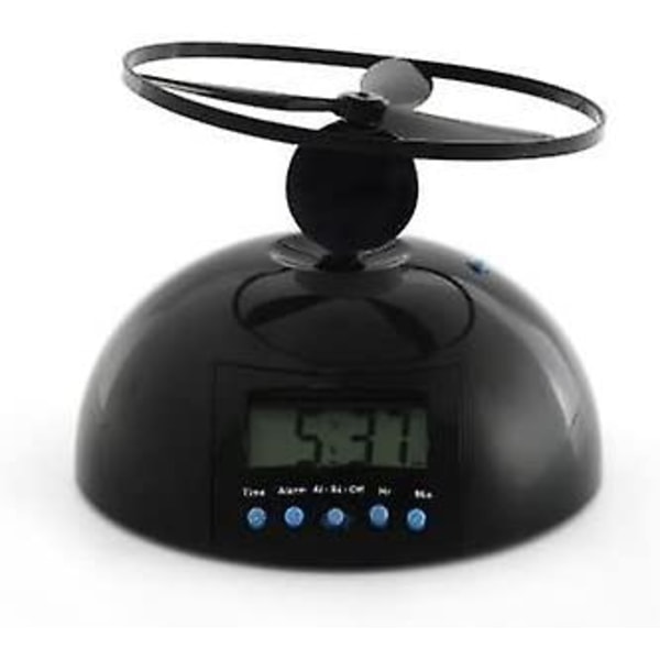 Ny Digital LED Väckarklocka Gadget Flyg Iväg Flygande/Rullande Helikopter Chopper Propeller Klocka Kreativ Present [dB}