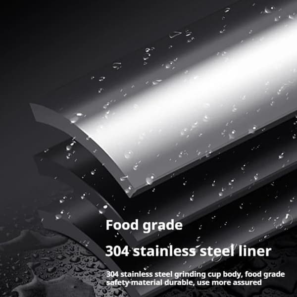 Elektrisk kaffekværn, 500W rustfrit stålblad, våd- og tørkværn til kaffebønner, krydderier, nødder og korn, orange
