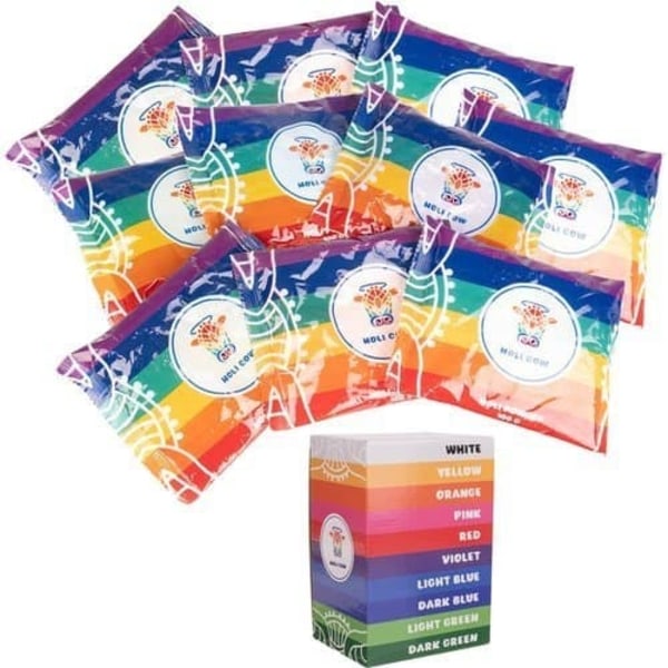 Holi Farvepulver / Festival Pulver - 10x100g