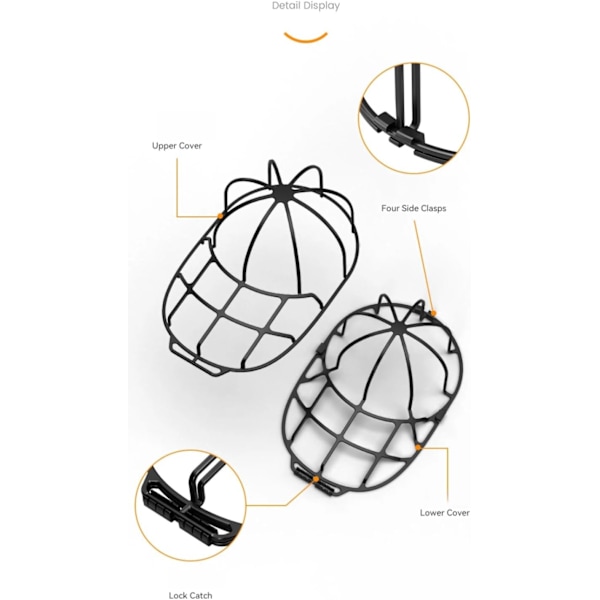 Hat Washing Machine Cage, Anti-deformation Hat Protector Frame, Hat Protector Frame Cleaner, Hat Washer Frame Suitable for Flat and Curved Hats