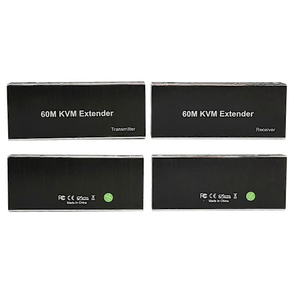 60m KVM Extender Multifunktionel 1080P 60Hz HD Multimedia Interface KVM USB Extender til TV DVD-afspiller PC 100?240V