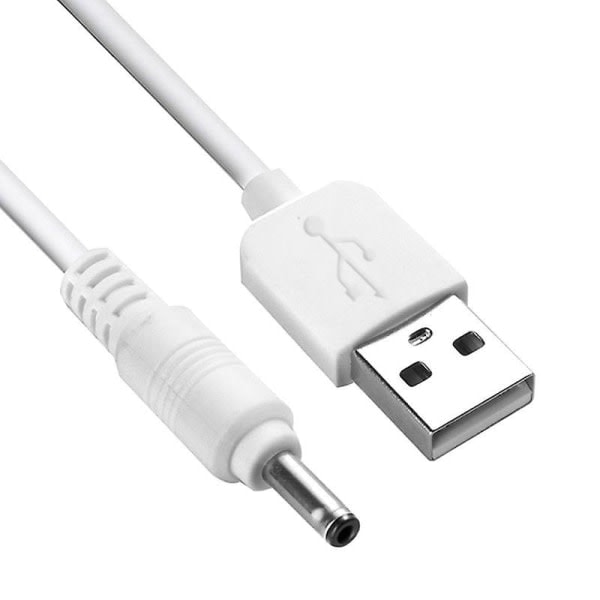 USB til DC 3.5V ladekabel Erstatning for Foreo Luna/luna 2/mini/mini 2/go/luxe Ansiktsrenser USB laderledning 100cm Elfenben