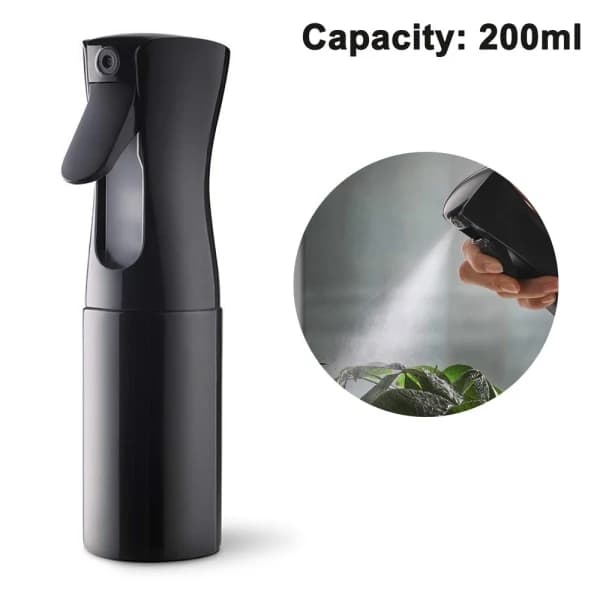 Hårsprayflaske, fin tågespray, 200 ml salon spray hår sort