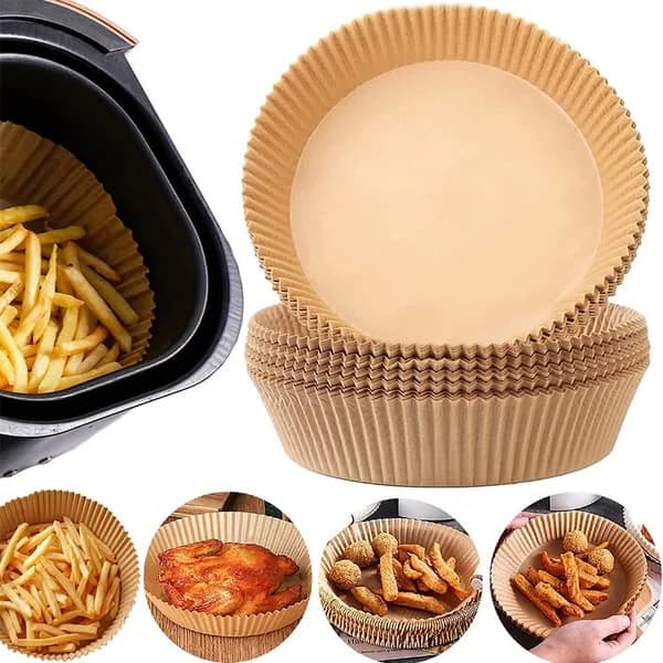 TS-Runde bagepapir til Airfryer 20 cm - 100-pak - Medium