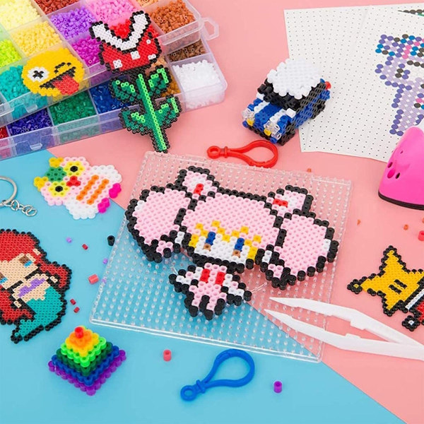 Creative Bead Solution, Interlocking Design Iron Bead Boards for Standard Size 5mm Beads, DIY Craft with Multiple Shapes and Easy to Use