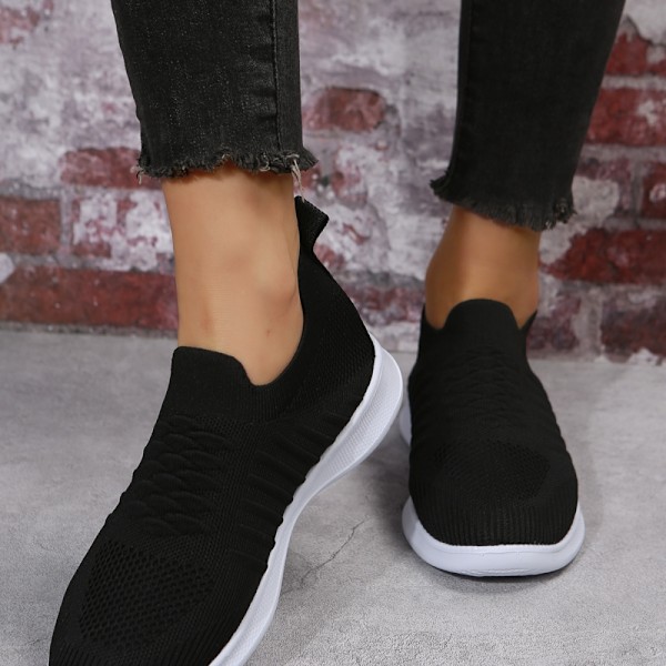 Kävelykengät Naiset Sukka Tennarit Kevyet Mukavat Hengittävät Casual Slip-on Päivittäiset Kengät Zapatillas de Mujer
