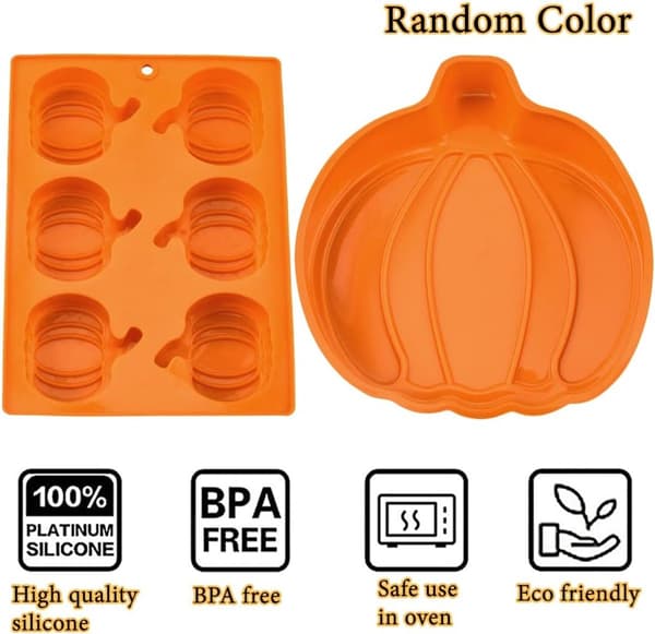 Halloween silikonformer – gresskar, 3D kake, sjokolade, non-stick bakeform