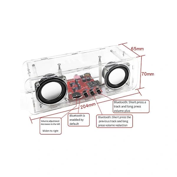 DIY Bluetooth-högtalarsats Elektronik DIY-lödprojektövning Lödmontering DIY Elektronisk()