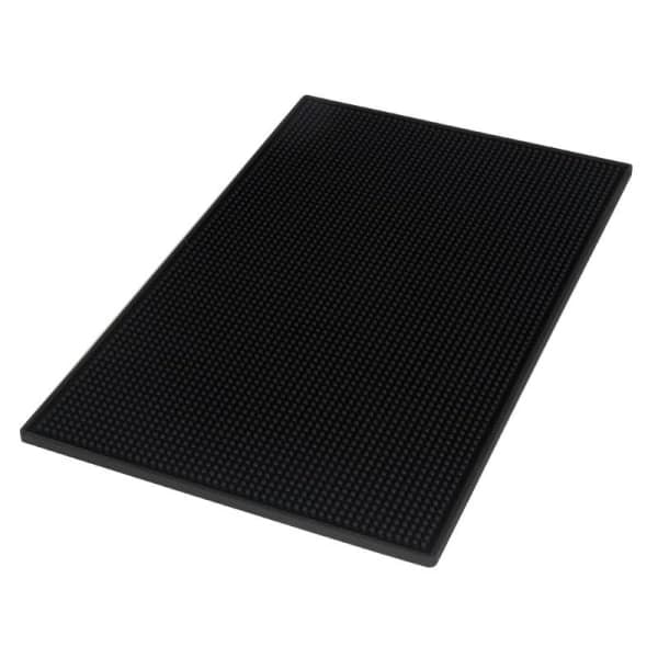 Sort hjemmebarmåtte, 30*15 cm ølmåtte, skridsikker PVC-barmåtte