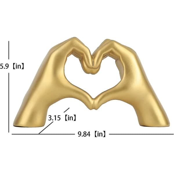 Guld Gest Dekoration, Kærligheds Finger Statue Moderne