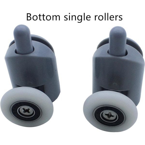 4-pack duschdörrrullar, duschglasrullar, 25 mm hjul för duschkabiner, reservdelar för duschväggar