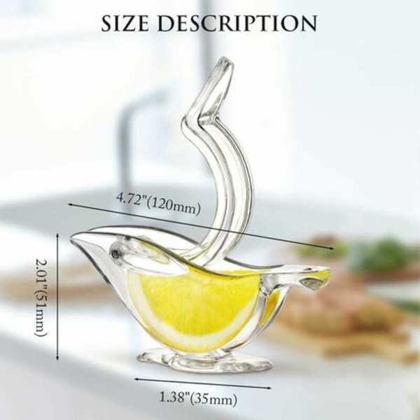 Individuell Citronpress av Deluxe-design, Manuell Citruspress, Handpress, Transparent Akrylservis, Serveringsservis (4 ST Vit)