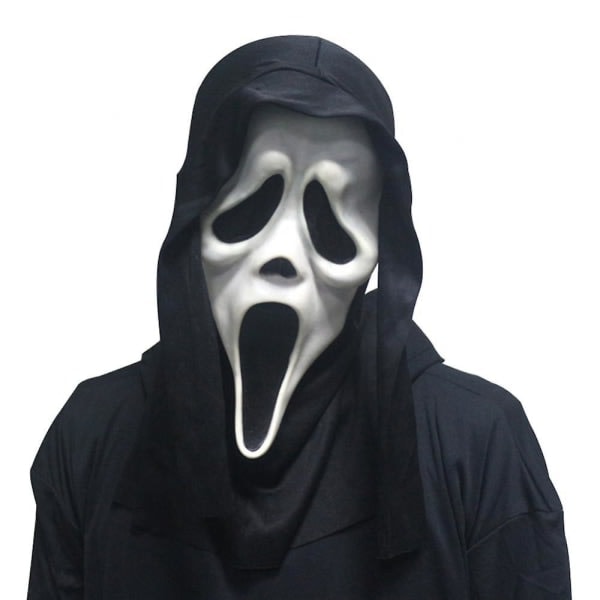 Halloween Maske Dæmon Skrigende Ghostface Maske Sjov Dødsmaske Gyser Dødningehoved Maske Manus Drab Dekorative Halloween-festtilbehør