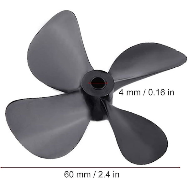 RC-båd 4-bladet propel, 2 styk Pro & Reverse plastpropel, 4-bladet fuld nedsænkningspropel til RC-modelbådstilbehør