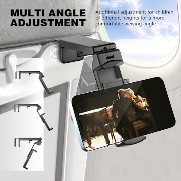Universell flygplansmobilhållare. Handsfree-visning med multidirektionell dubbel 360-graders rotation. {HH}