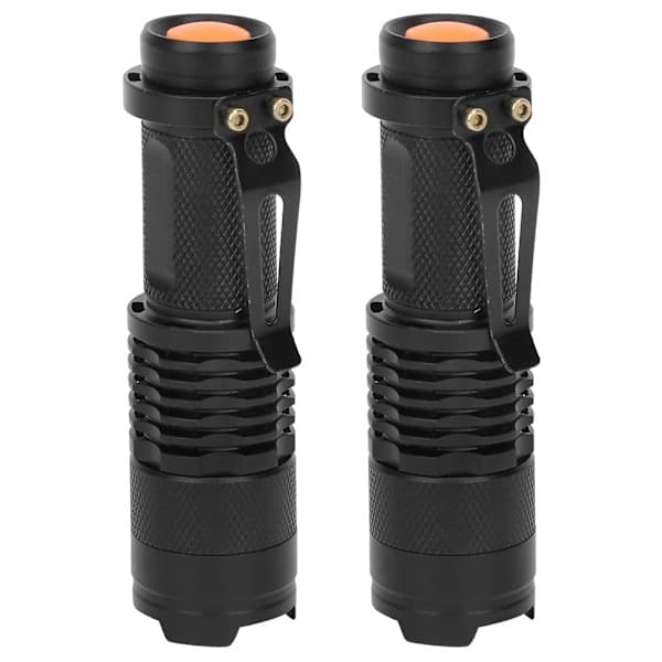 2 kpl Ulkokäyttöön Tarkoitettu Flash Super Defender EDC Mini Zoomattava Taskulamppu Teleskooppitarkennuksella