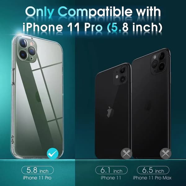 iPhone 11 Pro Transparent TPU Case - Extra Camera Protection iPhone 11 Pro iPhone 11 Pro