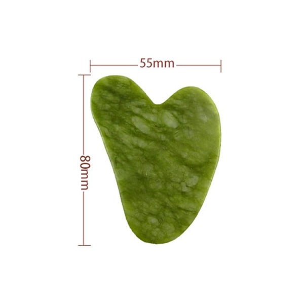 2 st Jade Gua Sha-bräda GuaSha Skrapningsmassageverktyg Ansikte