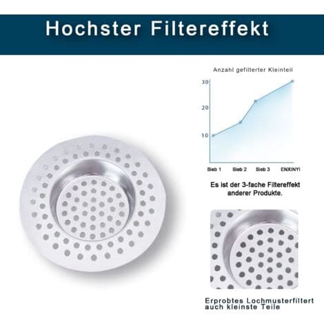 Diskbänksfilter Rostfritt Stål (3-pack) Diskbänksgaller, Köksaccessoar, Badrum, Kök