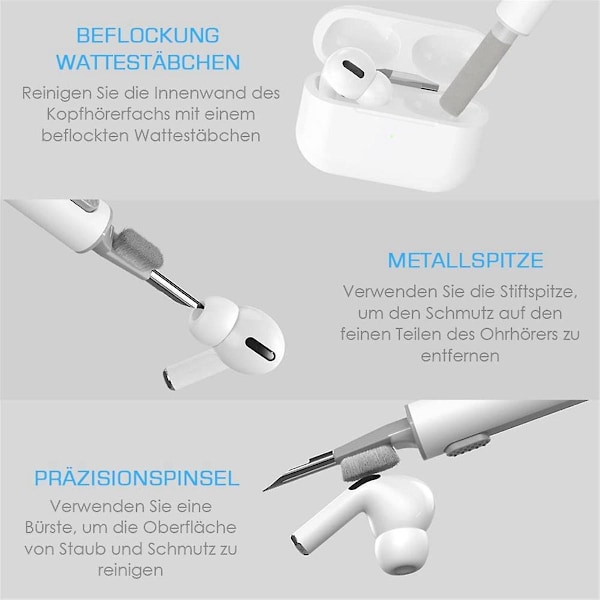 TS-5st Rengöringskit För Airpod Pro 3 2 1 Bluetooth Hörlurar Rengöringsverktyg Hållbart Fodral Rengöring