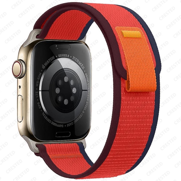 Egnet til Trail Loop Rem til Apple Watch Band 49mm 44mm 40mm 45mm 41mm 42mm 44 45 49 Mm Correa Armbånd Iwatch Ultra Serie 7 6 5 3 Se 8 Ur St b red w 42 44 45 49mm