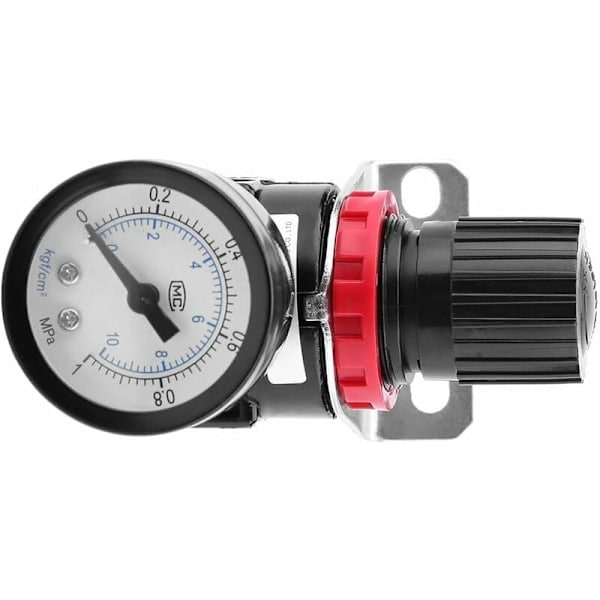 1 st AR2000 G1/4 Lufttrycksregulator Pneumatisk Kontrollkompressor med Mätare