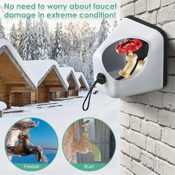 TS-3 stk Utendørs Kranbeskyttere for Vinter, Skumkranbeskyttere Vinterisolert for Frostbeskyttelse